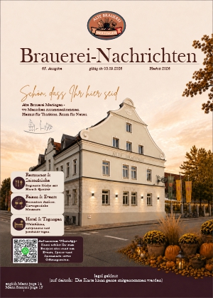 Titelseite der aktuellen Brauerei-Nachrichten, 65. Ausgabe vom 03.09.2026