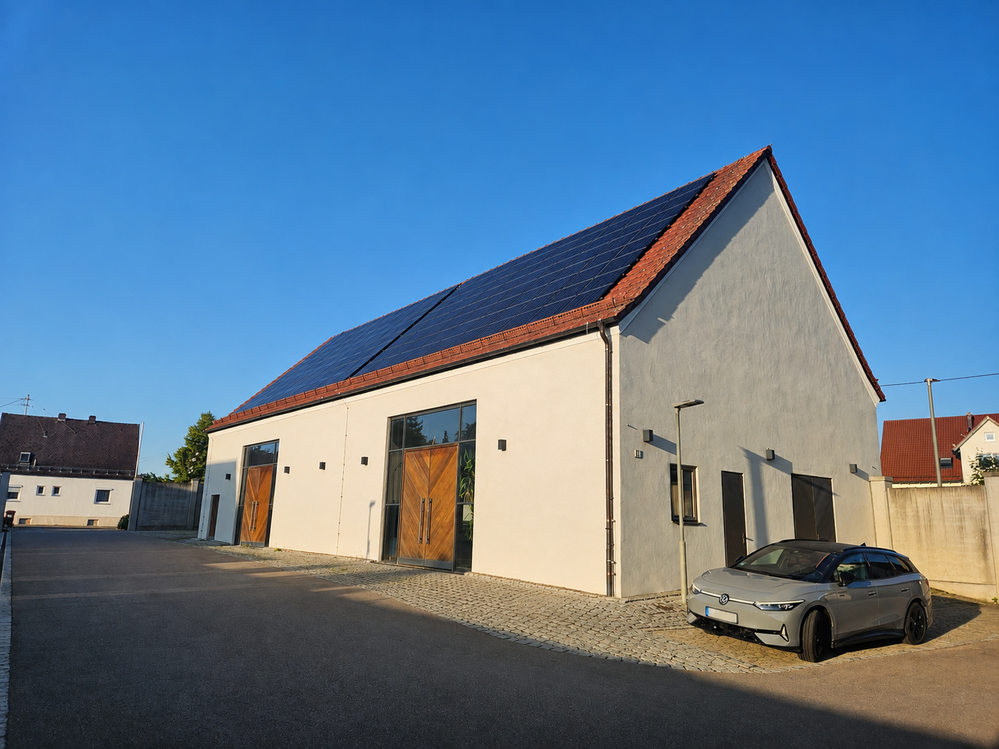 Brauereistadel der Alten Brauerei Mertingen mit Photovoltaikanlage auf dem Dach